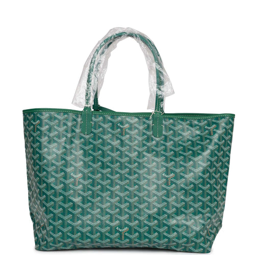 Goyard Goyardine Green St. Louis PM Tote Bag Palladium Hardware