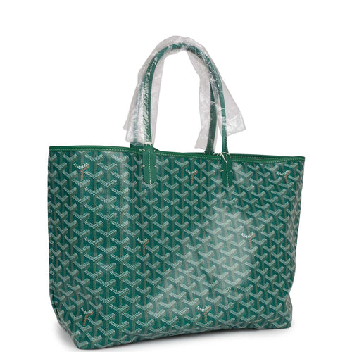 Goyard Goyardine Green St. Louis PM Tote Bag Palladium Hardware