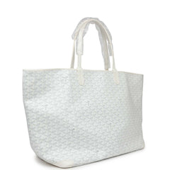 Goyard Goyardine White Artois GM Tote Bag Palladium Hardware
