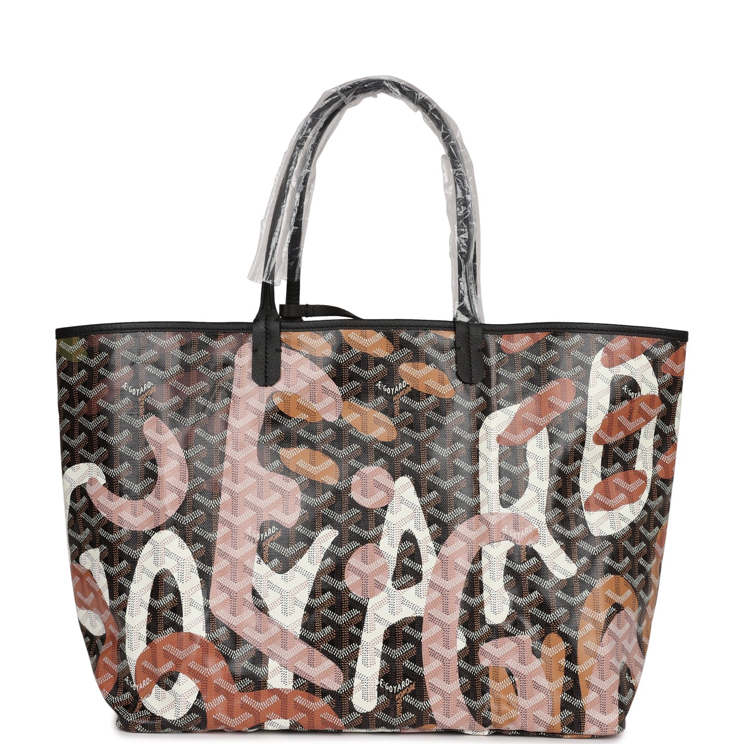 Goyard Limited Edition Black and Pink Goyardine Canvas Lettres Camoufl ...