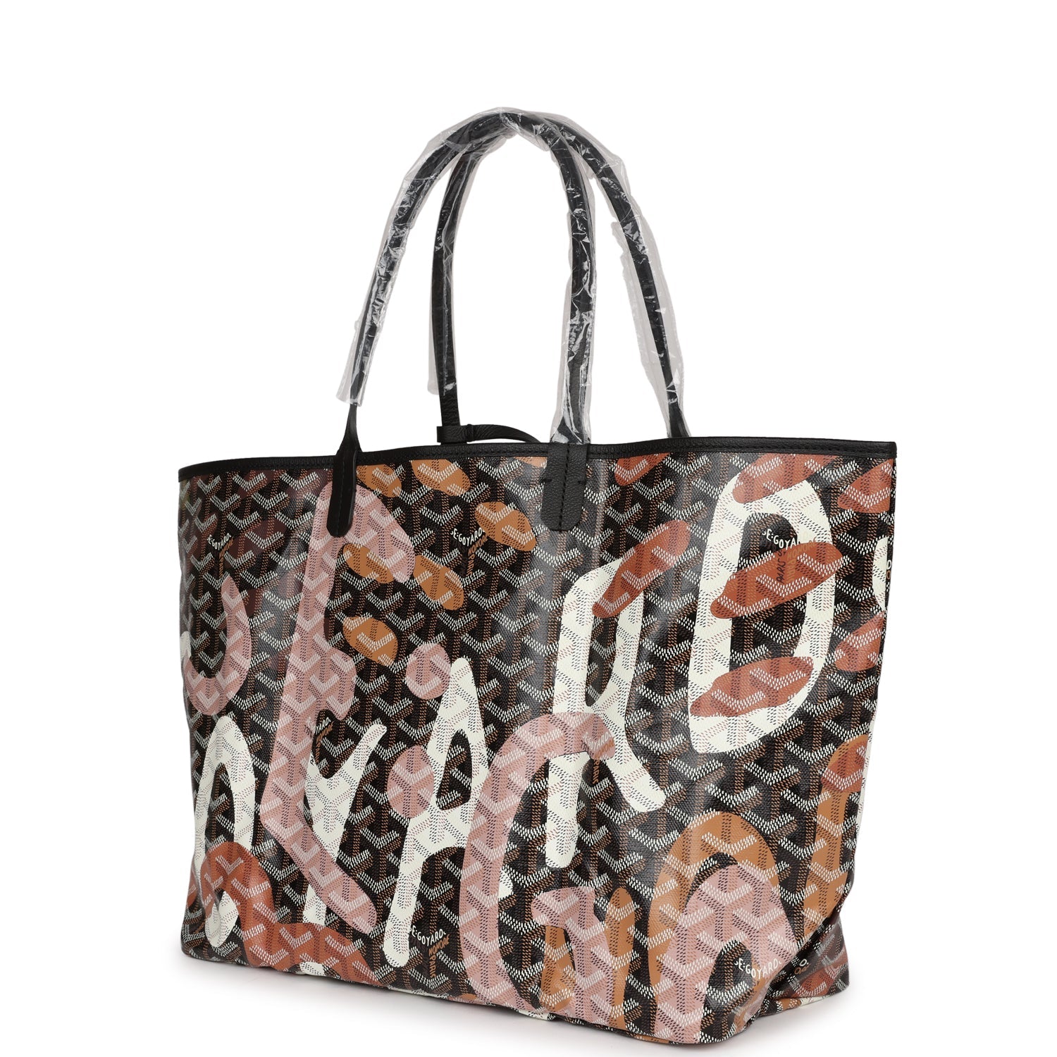 Goyard Limited Edition Black and Pink Goyardine Canvas Lettres Camoufl ...