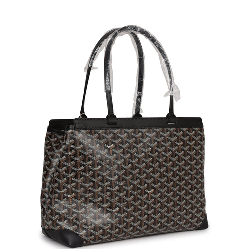 Goyard Goyardine Black Bellechasse PM Bag Palladium Hardware