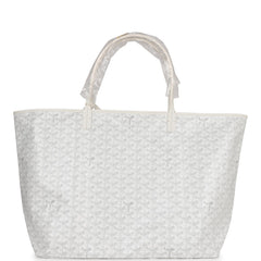 Goyard Goyardine White St. Louis GM Tote Bag Palladium Hardware