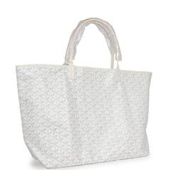 Goyard Goyardine White St. Louis GM Tote Bag Palladium Hardware