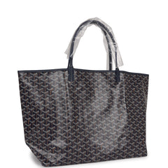 Goyard Goyardine Navy St. Louis GM Tote Bag Palladium Hardware