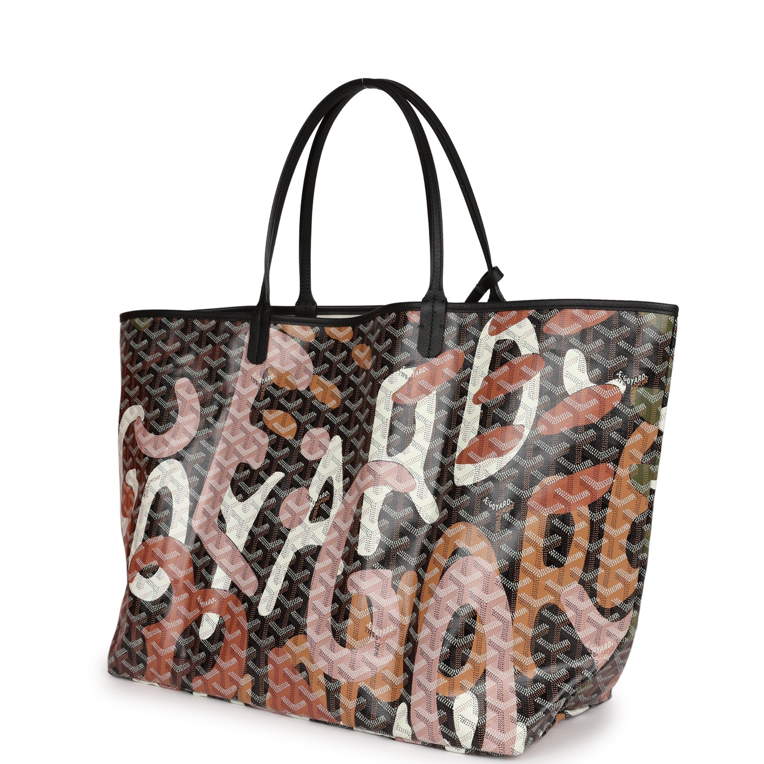 SAINT LOUIS GM BAG 40 IN PINK LETTRES CAMOUFLAGE GOYARDINE CANVAS