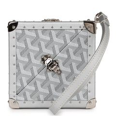 Goyard Dé Trunk Bag Metallic Silver Goyardine Palladium Hardware