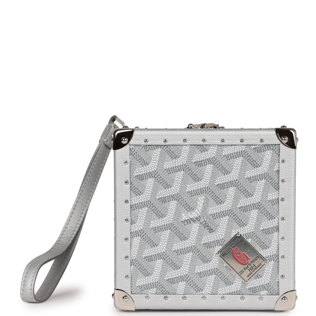 Goyard Vendome Mini Bag with Strap Burgundy Goyardine Silver Hardware