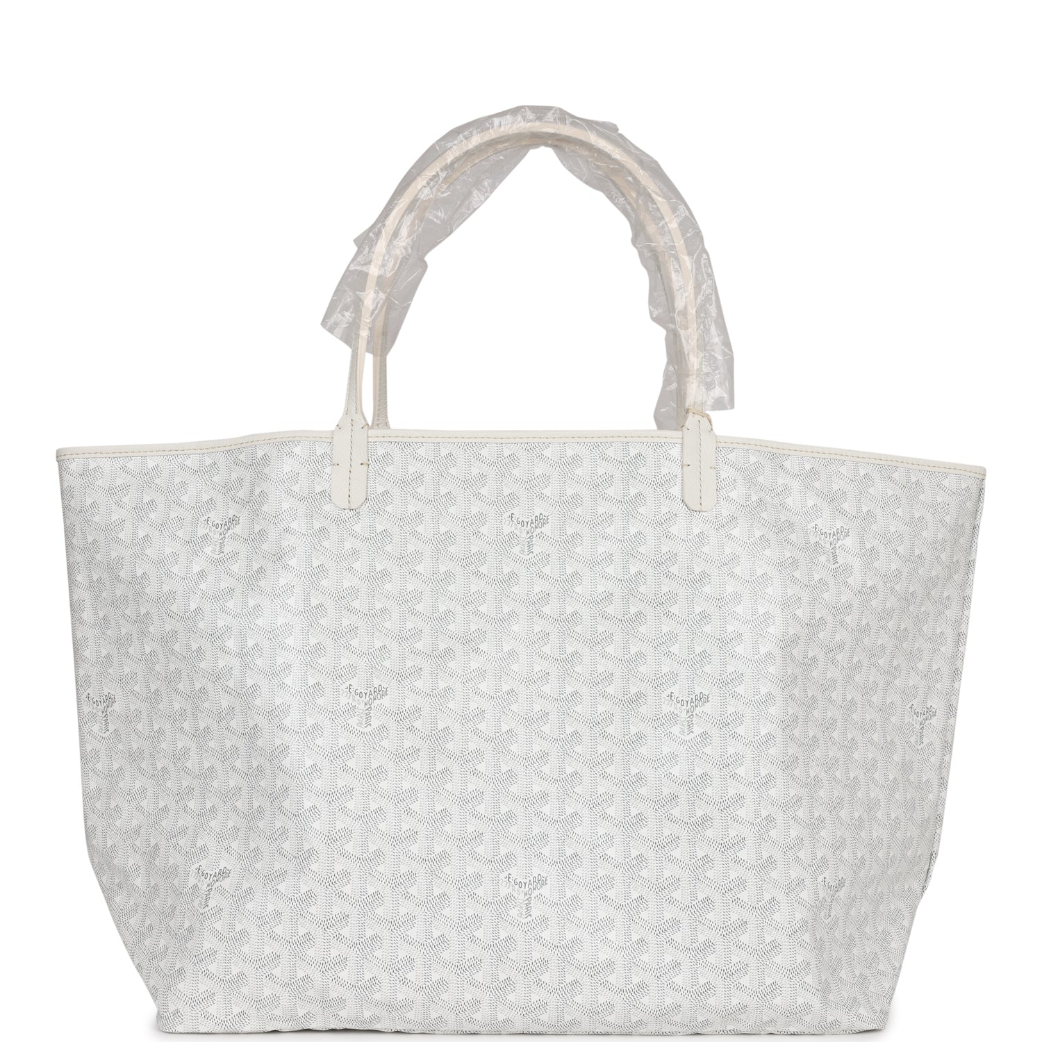 Goyard Goyardine White St. Louis GM Tote Bag Palladium Hardware ...