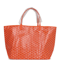 Goyard Goyardine Orange St. Louis GM Tote Bag Palladium Hardware