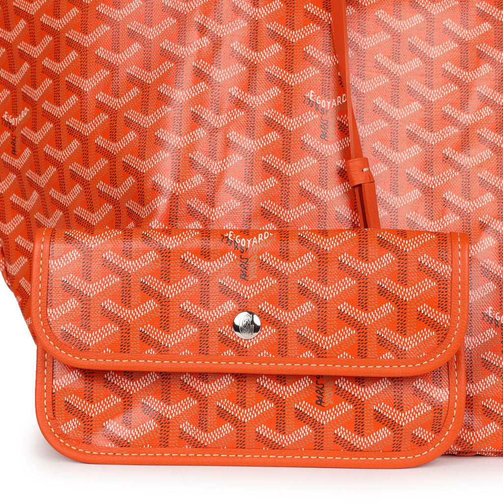 Goyard Limited Orange Chevron St Louis Tote with Pouch 69gy629s