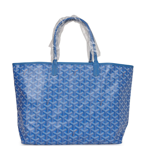 Goyard Goyardine Sky Blue St. Louis PM Tote Bag Palladium Hardware