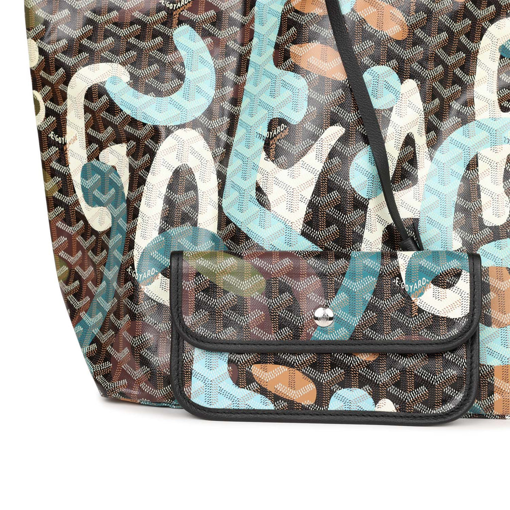 Goyard Limited Edition Blue Lettres Camouflage Goyardine Coated Canvas  Saint Louis PM Tote, 2023 Available For Immediate Sale At Sotheby's