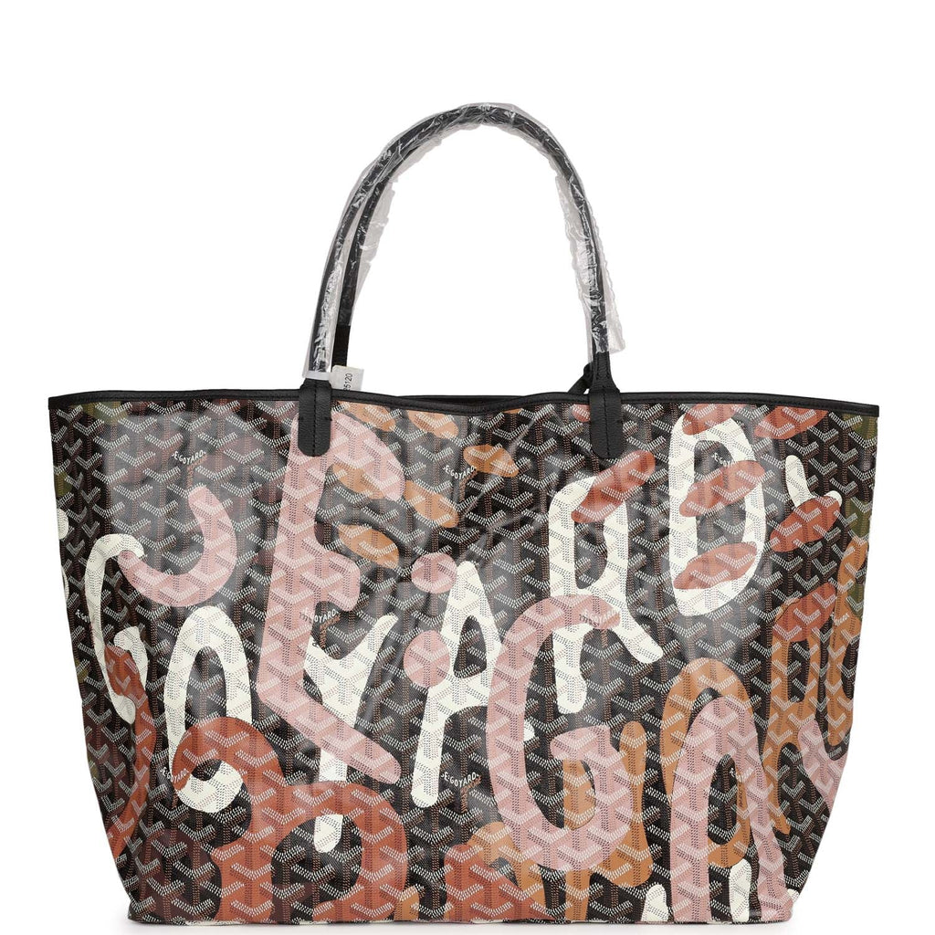 Goyard Limited Edition Black Goyardine Canvas Pink Lettres Camouflage