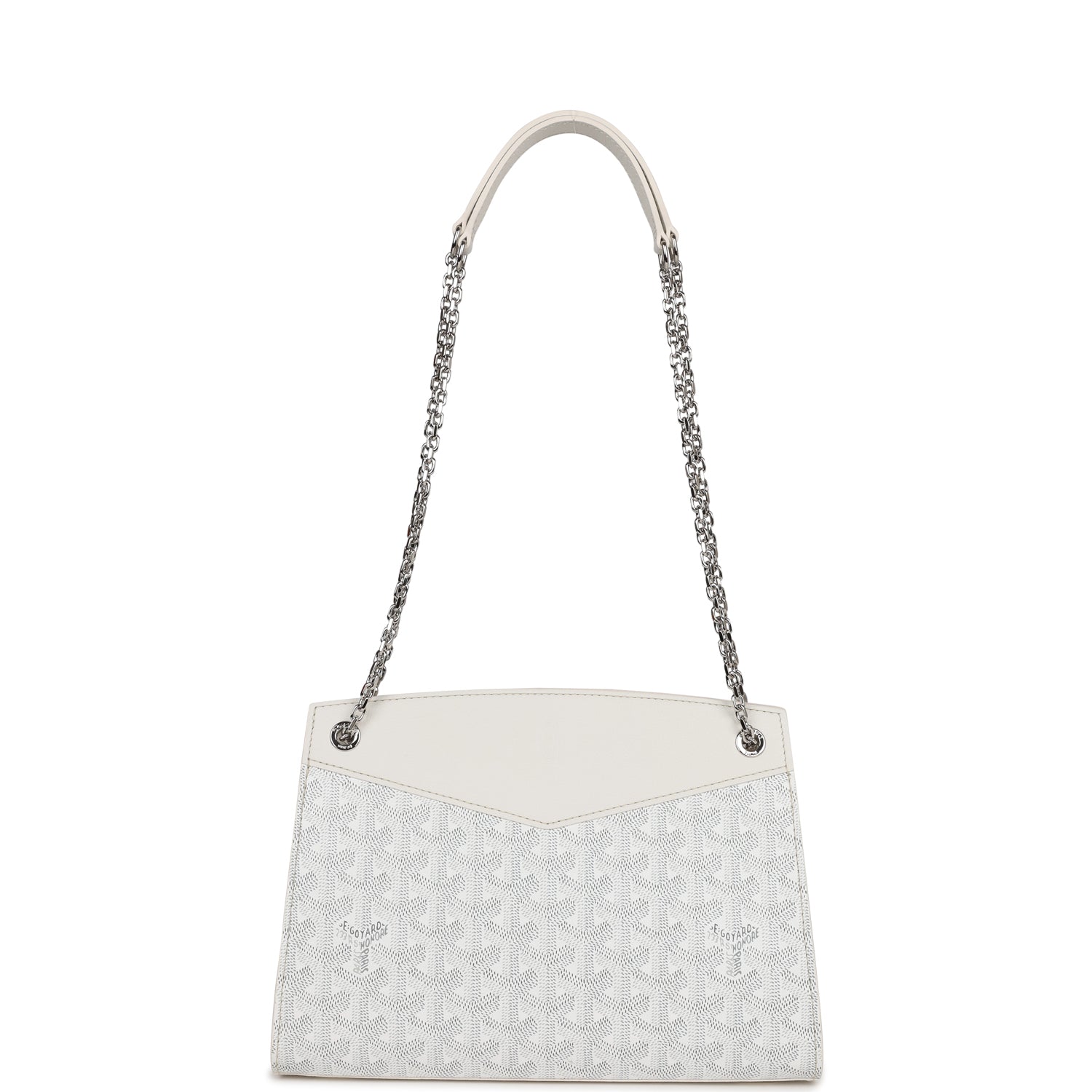 ROUETTE SOUPLE BAG 30 IN WHITE GOYARDINE CANVAS AND CALFSKIN main image 0