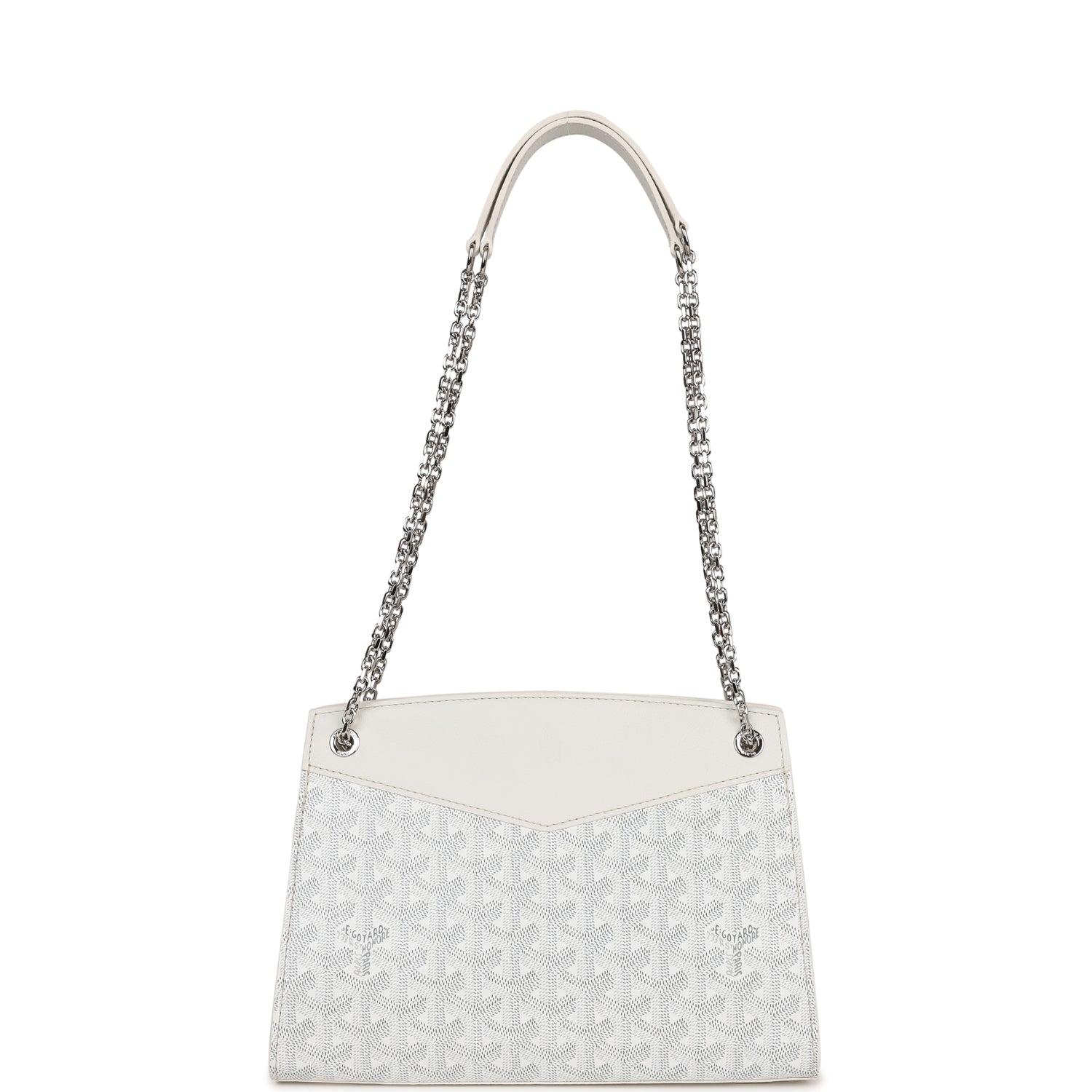 Goyard Rouette Structure PM Bag White Goyardine Palladium Hardware ...