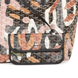 Goyard Limited Edition Black Goyardine Canvas Pink Lettres Camouflage St. Louis PM Tote Bag Palladium Hardware