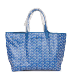 Goyard Goyardine Sky Blue St. Louis PM Tote Bag Palladium Hardware