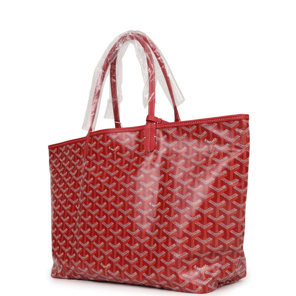 Goyard Goyardine Red St. Louis PM Tote Bag Palladium Hardware – Madison  Avenue Couture
