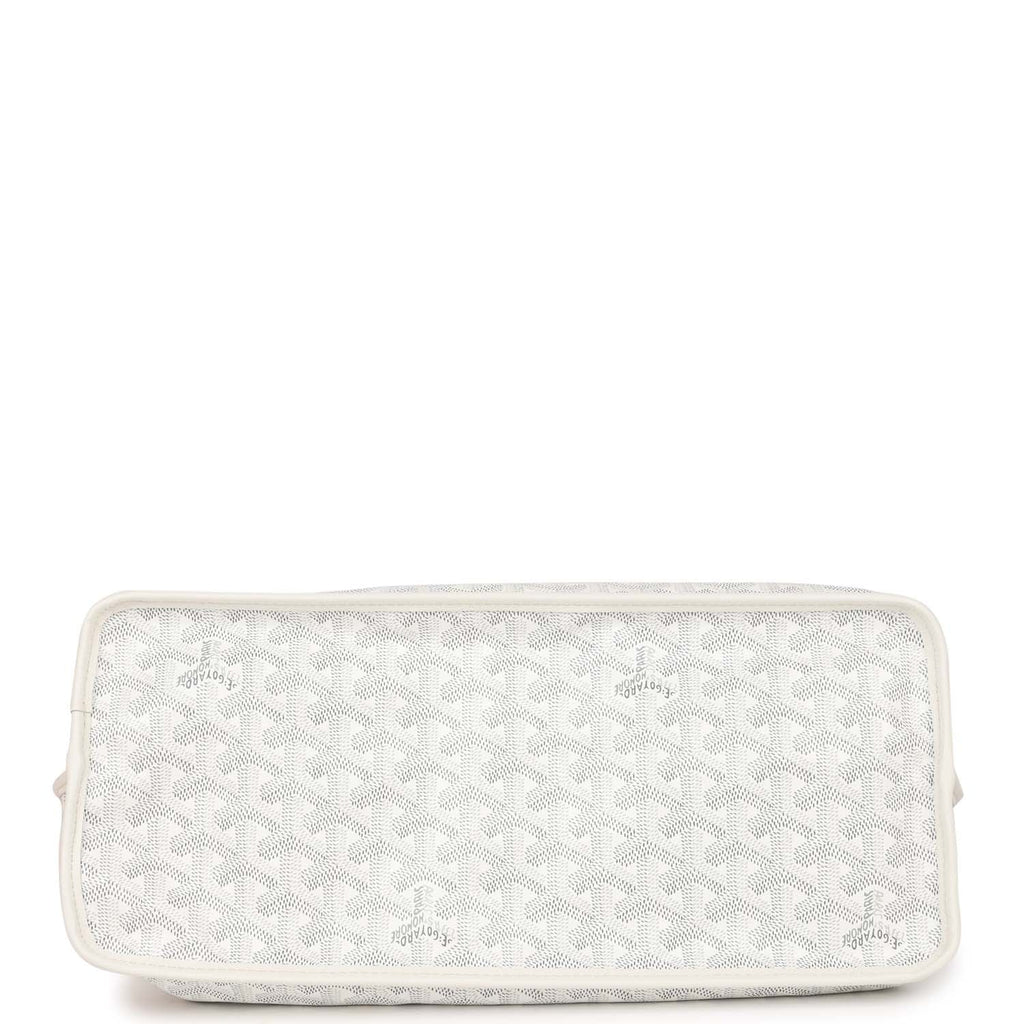 Goyard Goyardine Anjou White Mini Bag Palladium Hardware – Madison