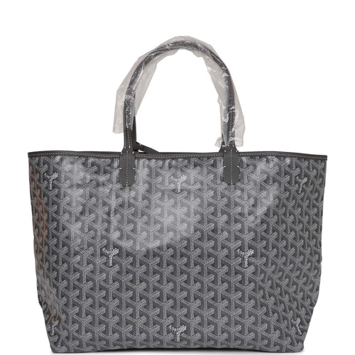 Goyard Goyardine Grey St. Louis PM Tote Bag Palladium Hardware
