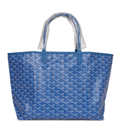 Goyard Goyardine Blue St. Louis PM Tote Bag Palladium Hardware