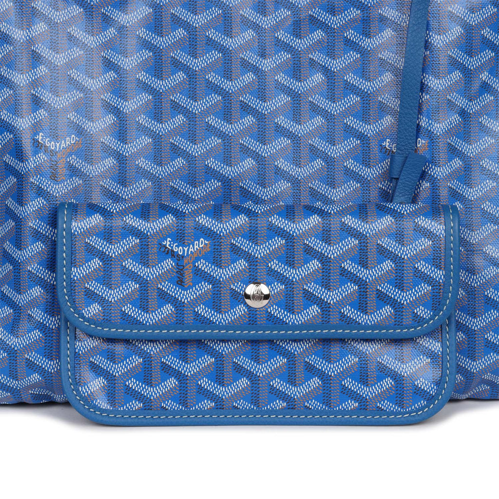 Goyard Goyardine Sky Blue St. Louis GM Tote Bag Palladium Hardware –  Madison Avenue Couture