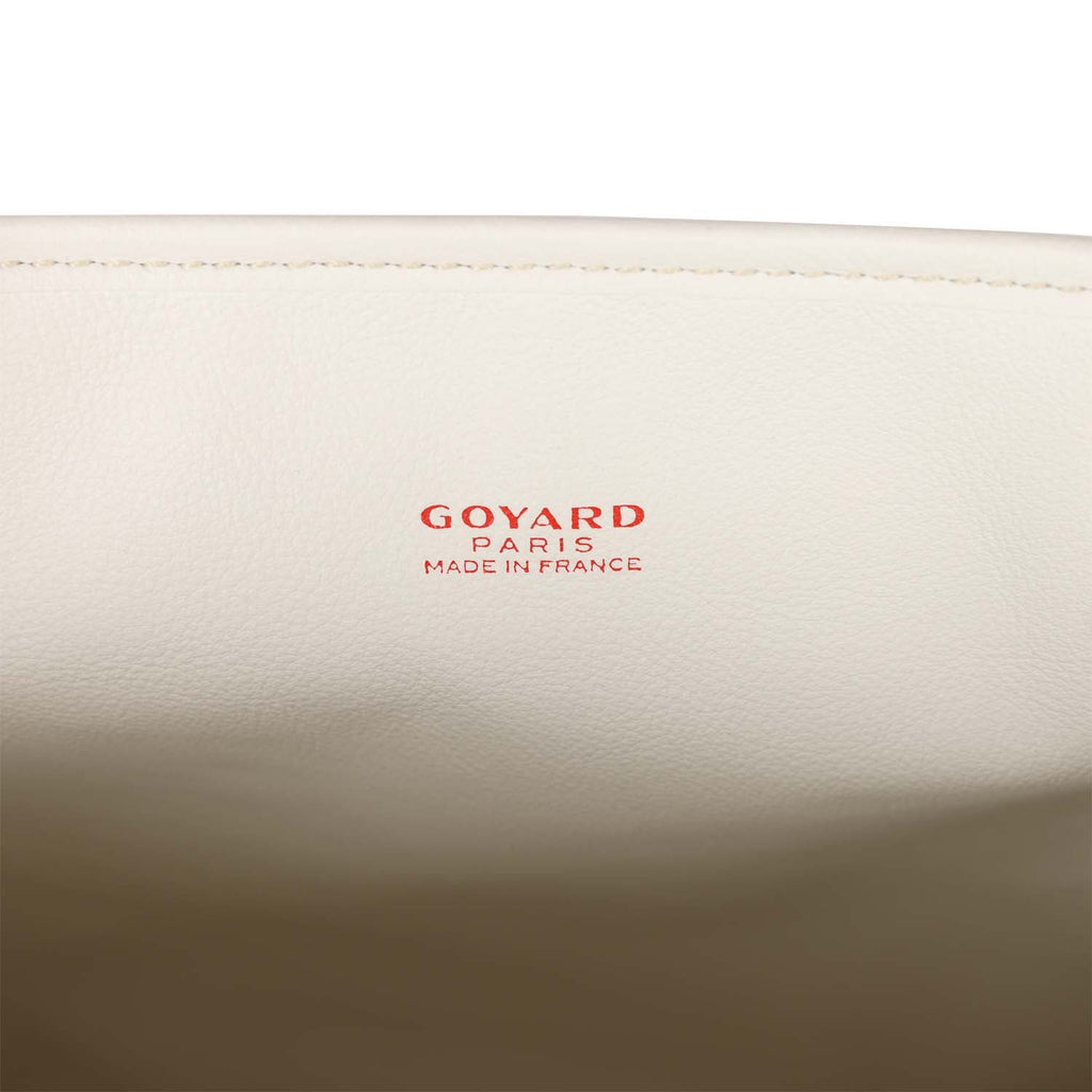 Goyard Goyardine Anjou White Mini Bag Palladium Hardware