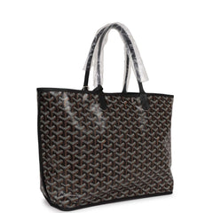 Goyard Goyardine Black Anjou PM Reversible Tote Bag Palladium Hardware