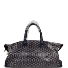 Goyard Goyardine Navy Boeing 55 Travel Bag Palladium Hardware