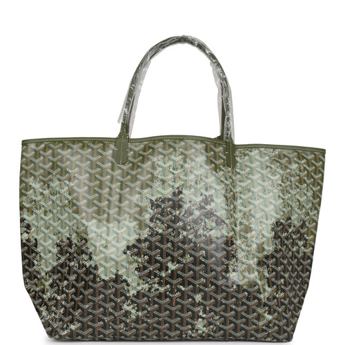 Goyard Canopee Green Goyardine St. Louis GM  Palladium Hardware