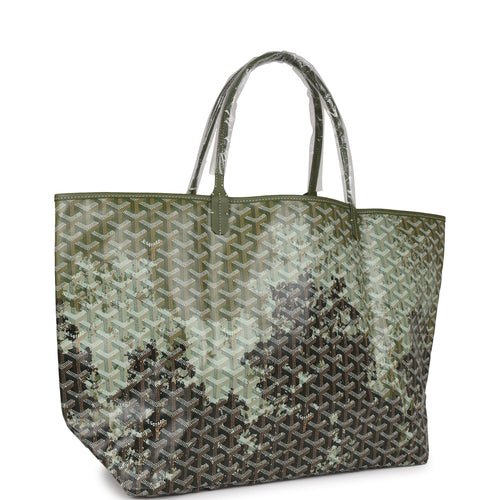 Goyard Canopee Green Goyardine St. Louis GM  Palladium Hardware