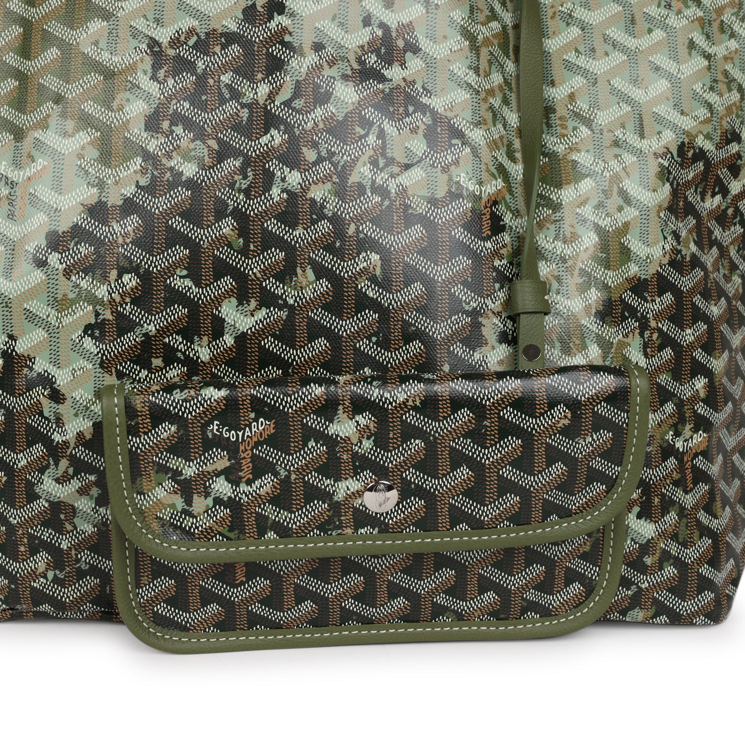 INSERT LOUISE 21 IN GREEN GOYARDINE CANVAS