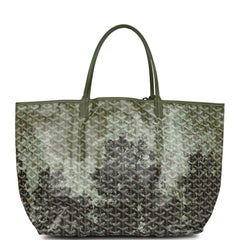Goyard St Louis GM Canopee Green Goyardine Canvas Palladium Hardware