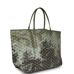 Goyard St Louis GM Canopee Green Goyardine Canvas Palladium Hardware