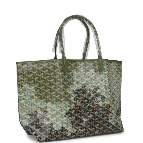 Goyard Canopee Green Goyardine St. Louis PM Palladium Hardware