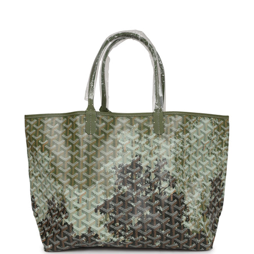Goyard St. Louis PM Canopee Green Goyardine Canvas Palladium Hardware