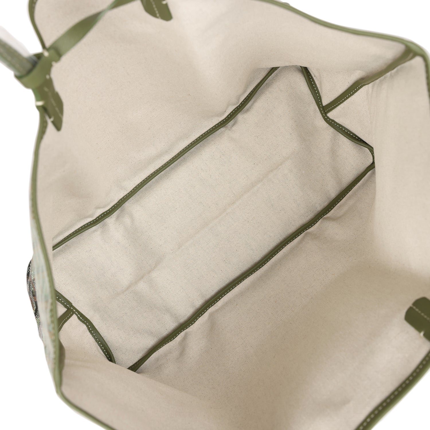 SAINT JEANNE BAG 35 IN GREEN GOYARDINE CANVAS AND CALFSKIN