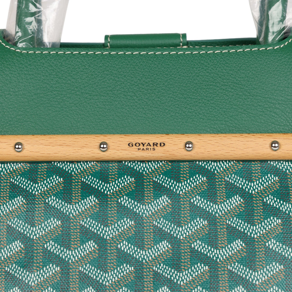 Goyard Canopee Green Goyardine St. Louis PM Palladium Hardware – Madison  Avenue Couture