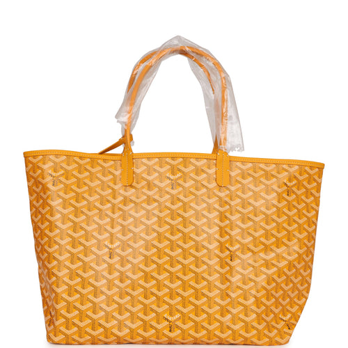Goyard Goyardine Yellow St. Louis PM Tote Bag Palladium Hardware
