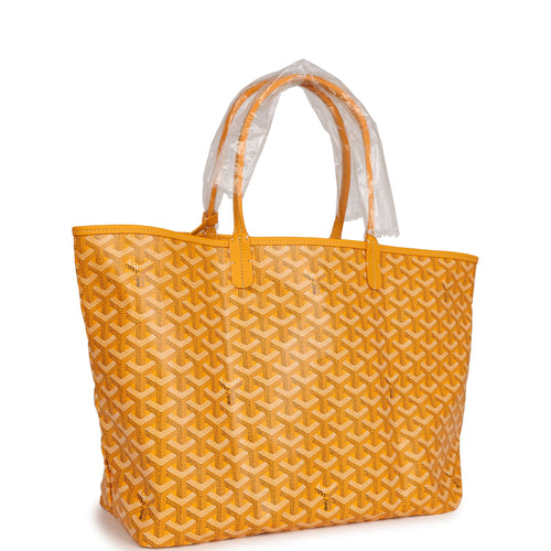 Goyard Goyardine Yellow St. Louis PM Tote Bag Palladium Hardware