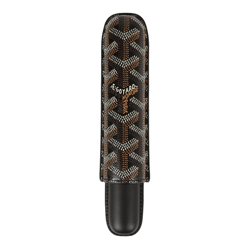 Goyard Churchill Single Cigar Holder Black Goyardine Canvas