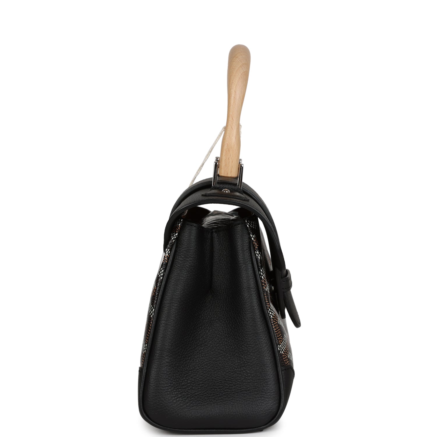 MATIGNON MINI WALLET 11 IN BLACK GOYARDINE CANVAS AND TAN CALFSKIN