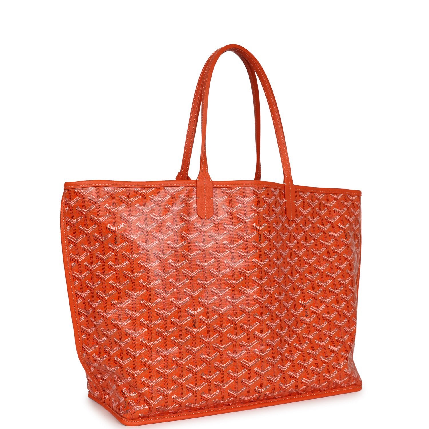 CHIEN GRIS BAG 33 IN ORANGE GOYARDINE CANVAS AND CALFSKIN TRIM