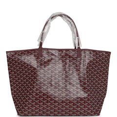Goyard Goyardine Burgundy St. Louis GM Tote Bag Silver Hardware