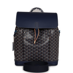Goyard Alpin Backpack MM Navy Goyardine Canvas Palladium Hardware