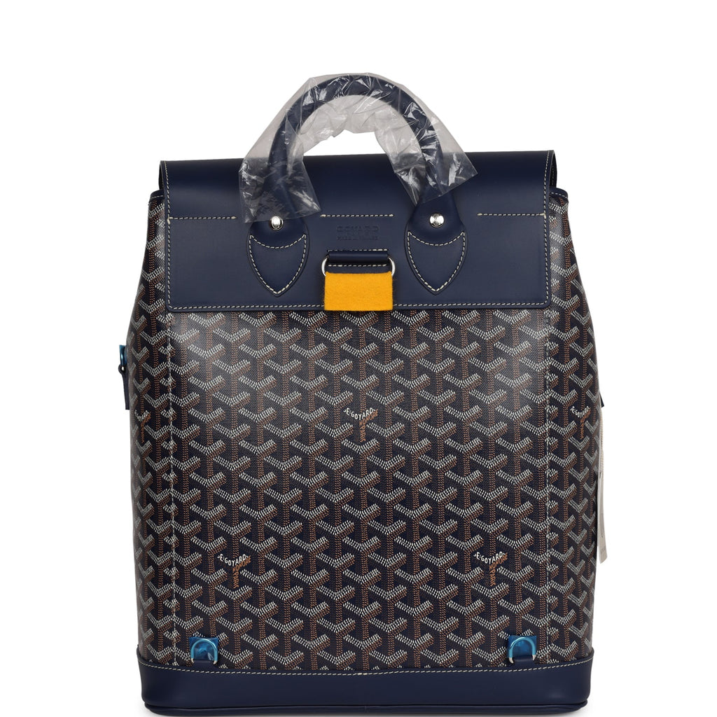 alpin mini backpack price Goyard Alpin Backpack MM Navy Goyardine Canvas Palladium Hardware