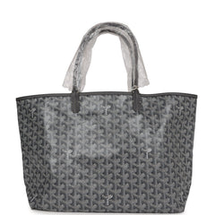 Goyard Goyardine Grey St. Louis PM Tote Bag Palladium Hardware