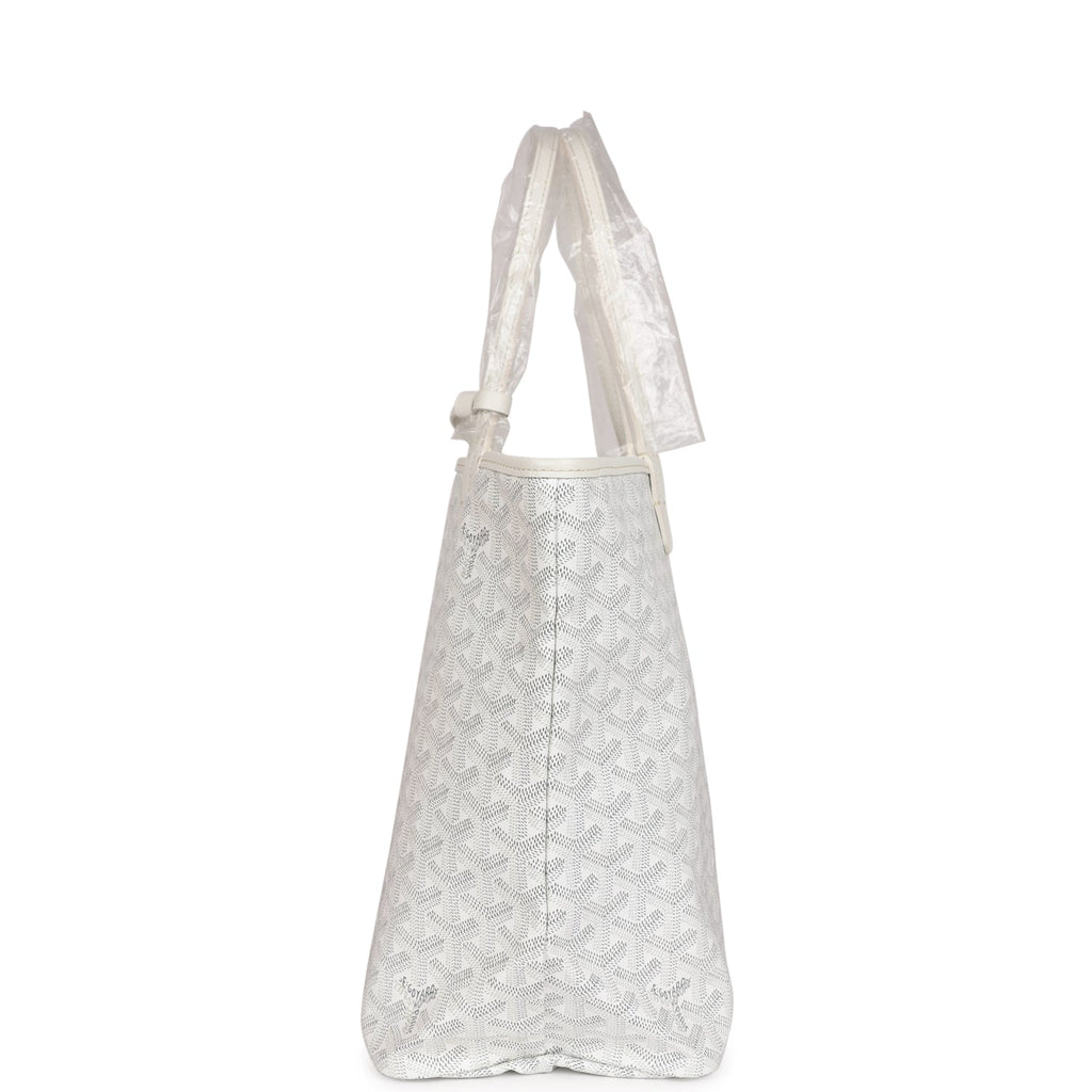 Goyard Goyardine White Hand-Painted Coeur Ruban St. Louis PM Tote Bag –  Madison Avenue Couture
