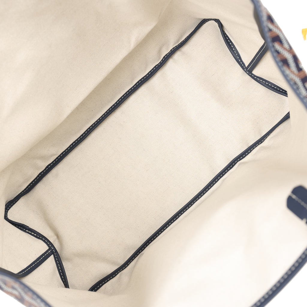 Goyard Goyardine Navy Hand-Painted Coeur St. Louis GM Tote Bag Silver –  Madison Avenue Couture